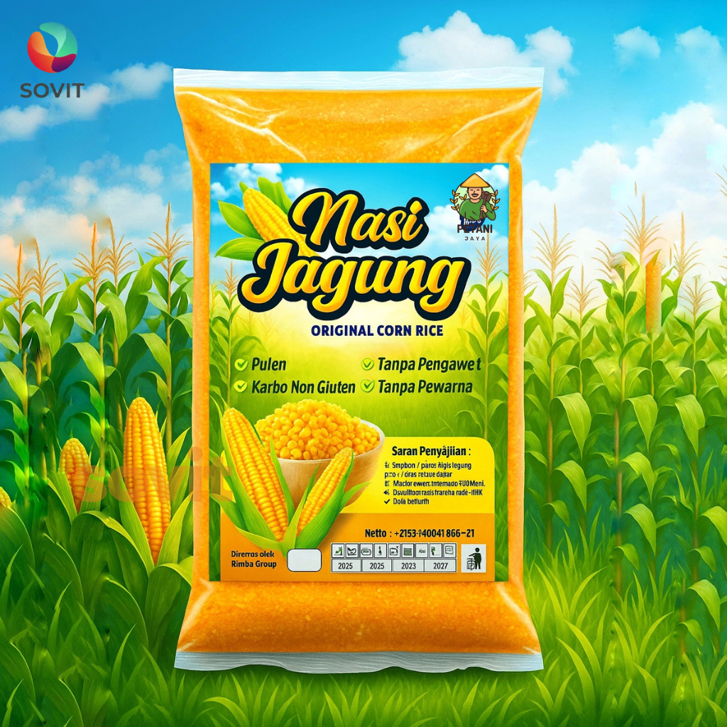 Nasi Jagung - Ampok Jagung - Beras jagung halus 1kg premium-sovit