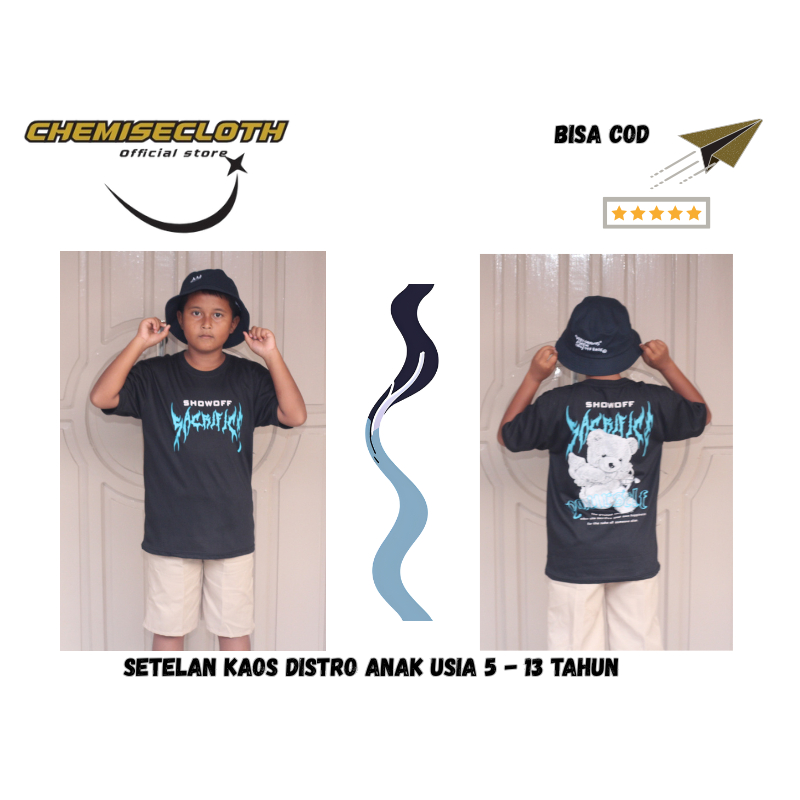 KAOS ANAK BERUANG | SETELAN KAOS DISTRO ANAK ANAK T-SHIRT | KAOS DISTRO SETELAN