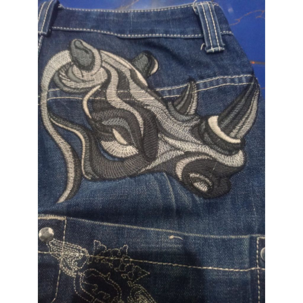 ecko untld baggy jeans rhino bordir and rare tab vtg 90s