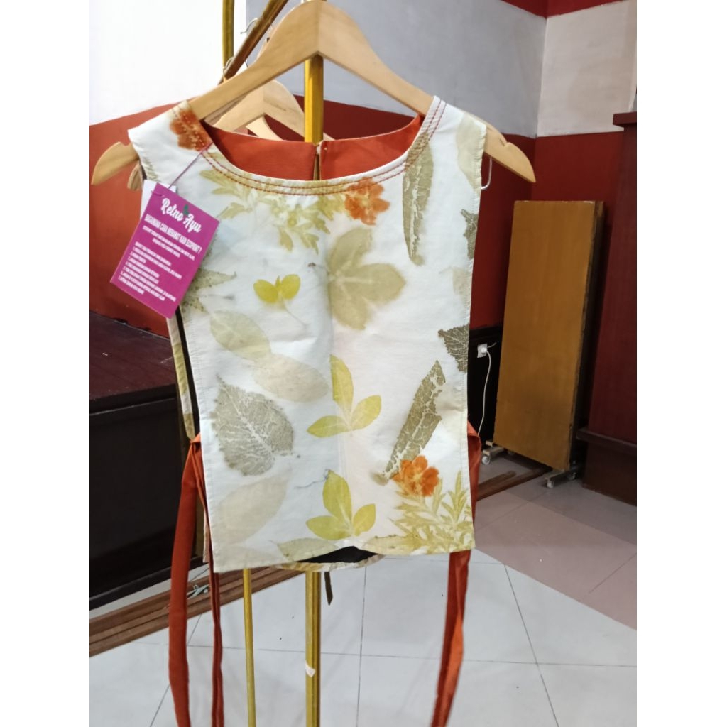 vest/cardigan ecoprint