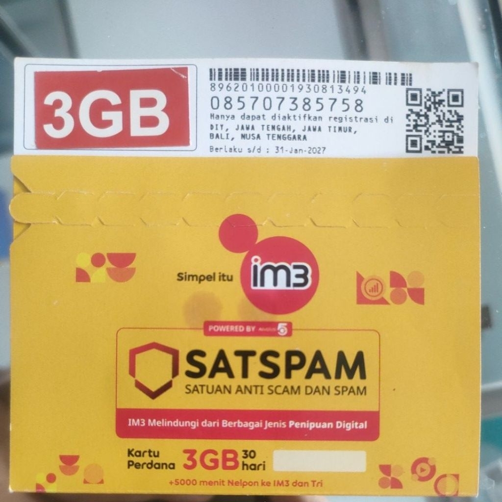 Kartu Perdana IM3 3GB