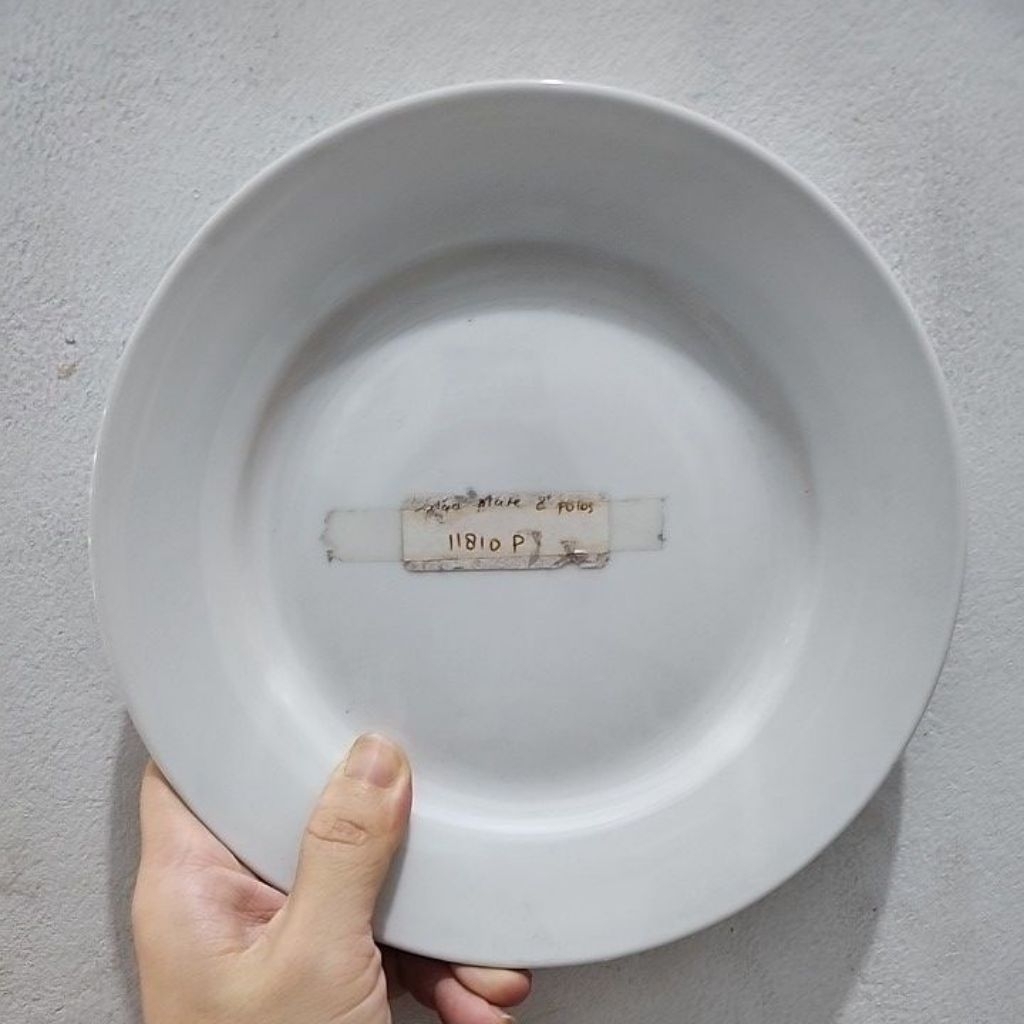 Lionex piring ceper 8inch Dessert plate Salad Plate piring putih 9 ceper keramik