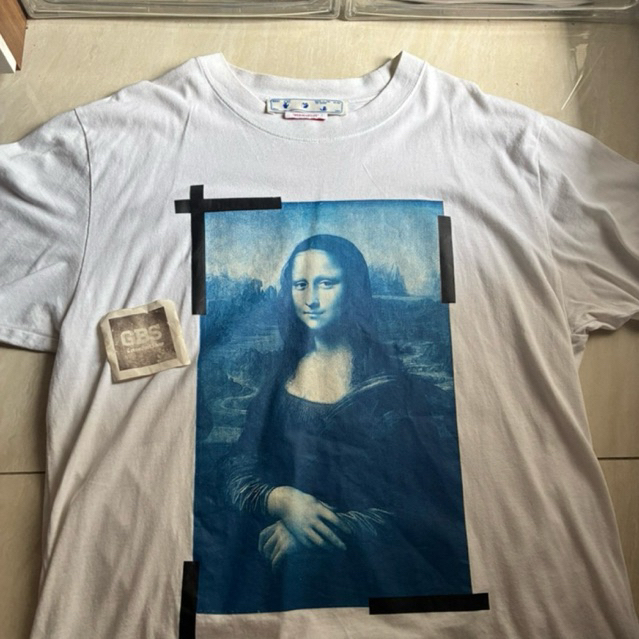 Off White Monalisa Tshirt Oversize Baju Pria Mona Lisa Men Tee