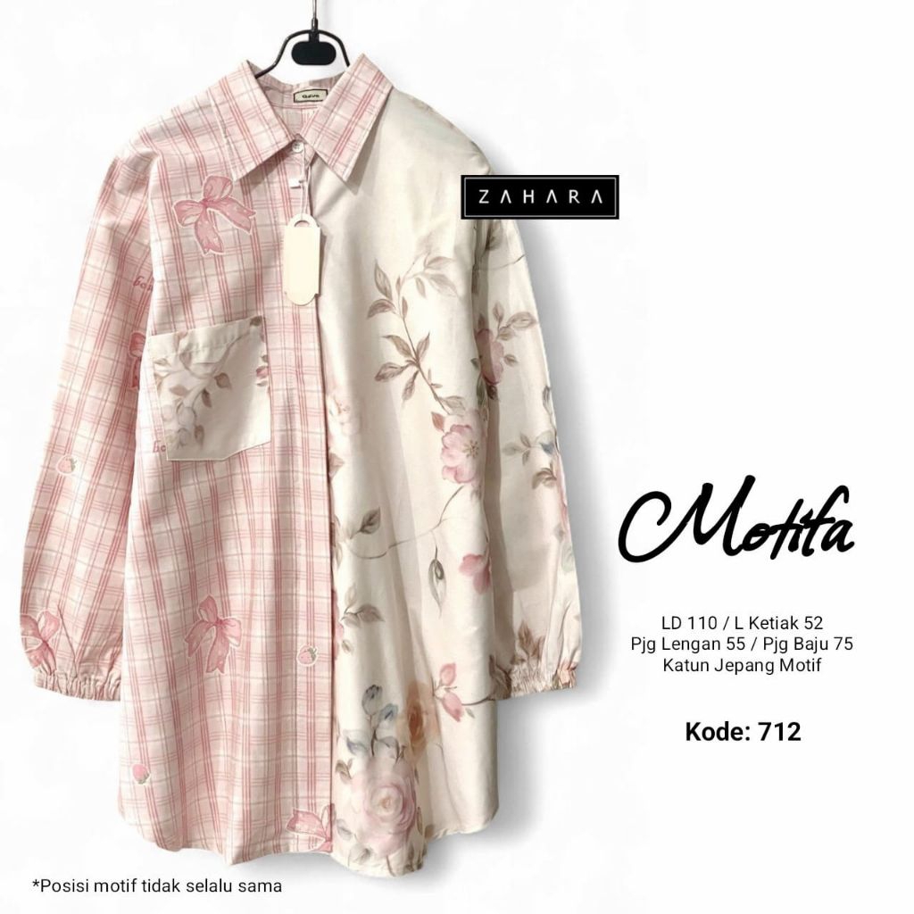 Motifa blouse katun jepang premium LD110cm