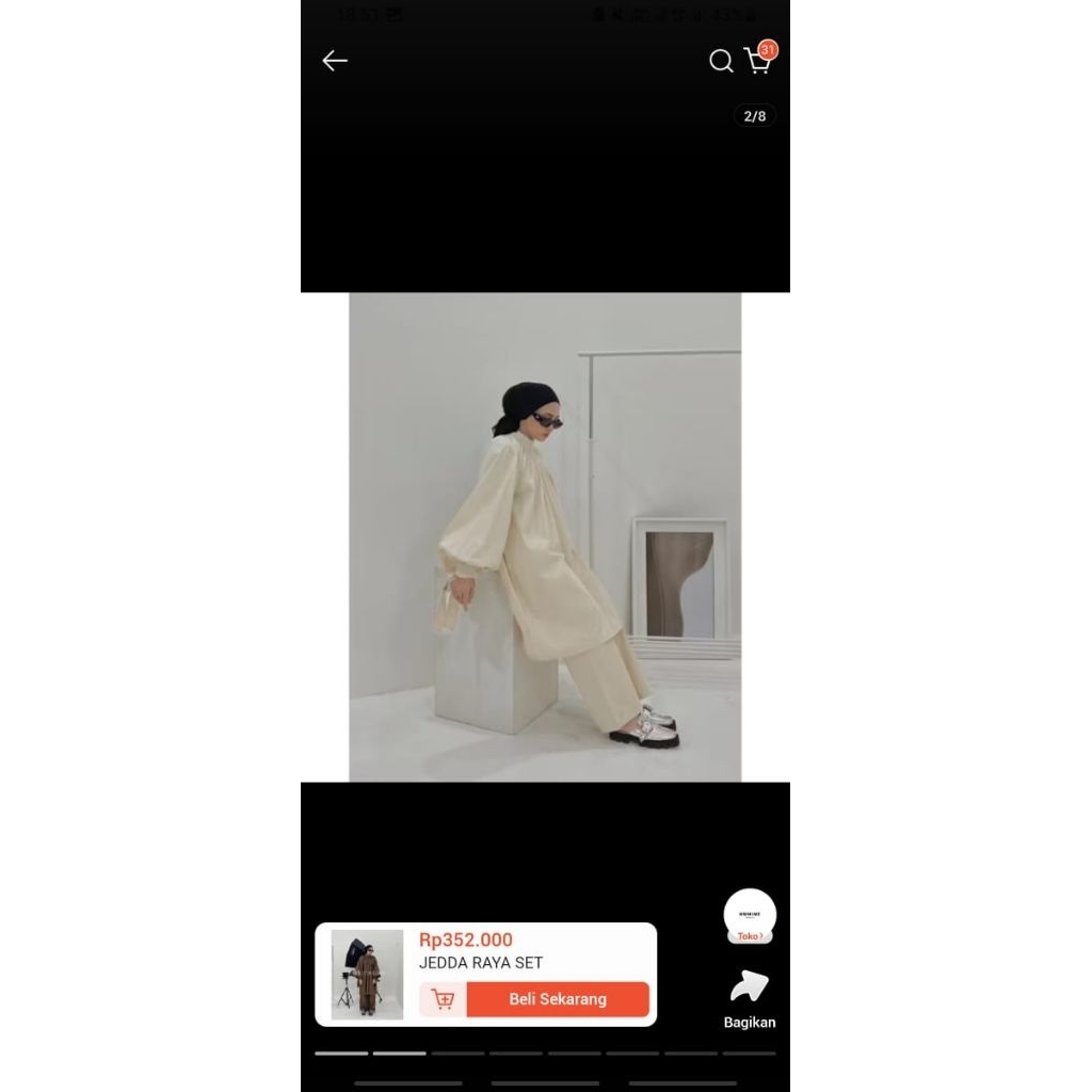 Preloved Humine Essentials Jedda Raya Set