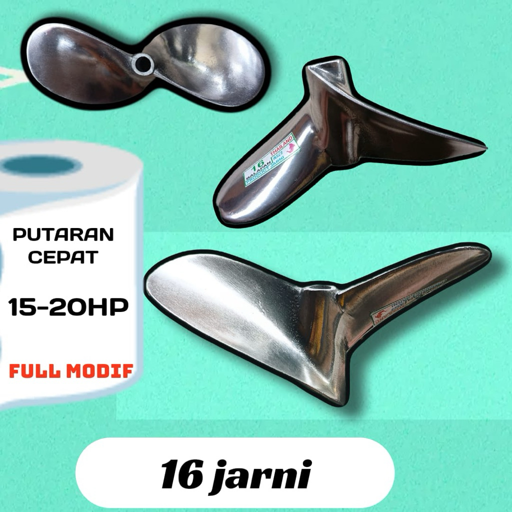 KIPAS KAPAL PERAHU KETINTING BALAP 15-20HP putaran cepat merk jarni as 3/4