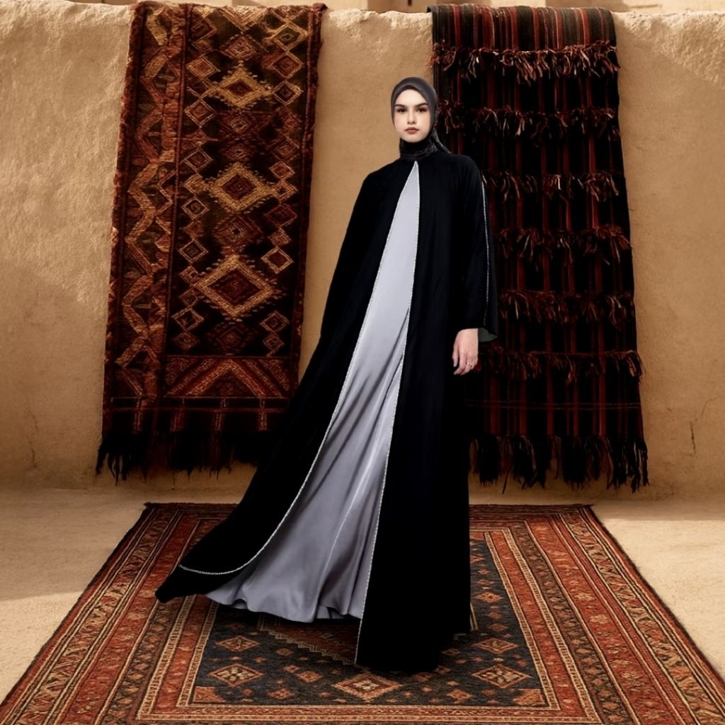 MANDJHA Sina Black Dress By IVAN GUNAWAN - Busana Muslim Modest ORIGINAL MANDJHA