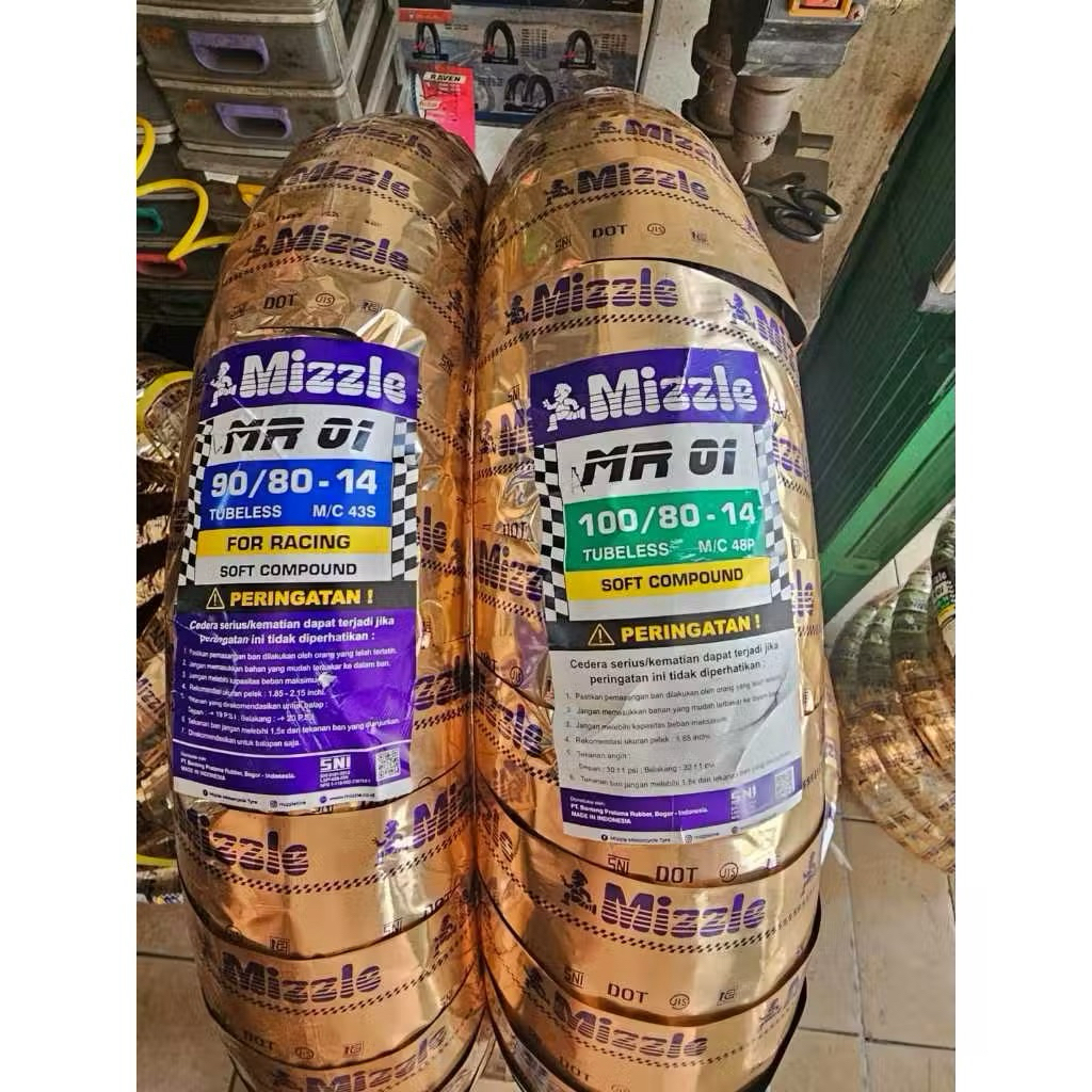 Ban Mizzle MR 01 Ukuran 90/80-14 100/80-14 Original Ban Motor
