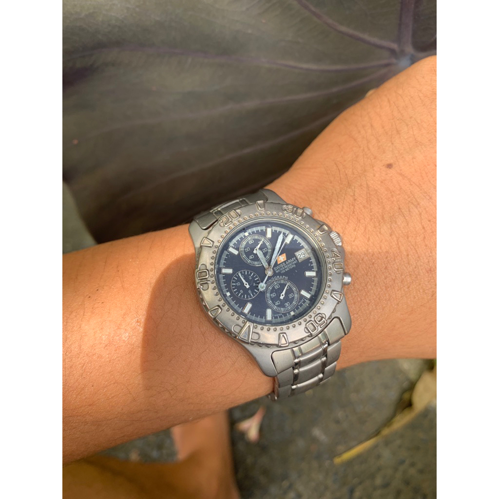 swiss army chronograph titanium case