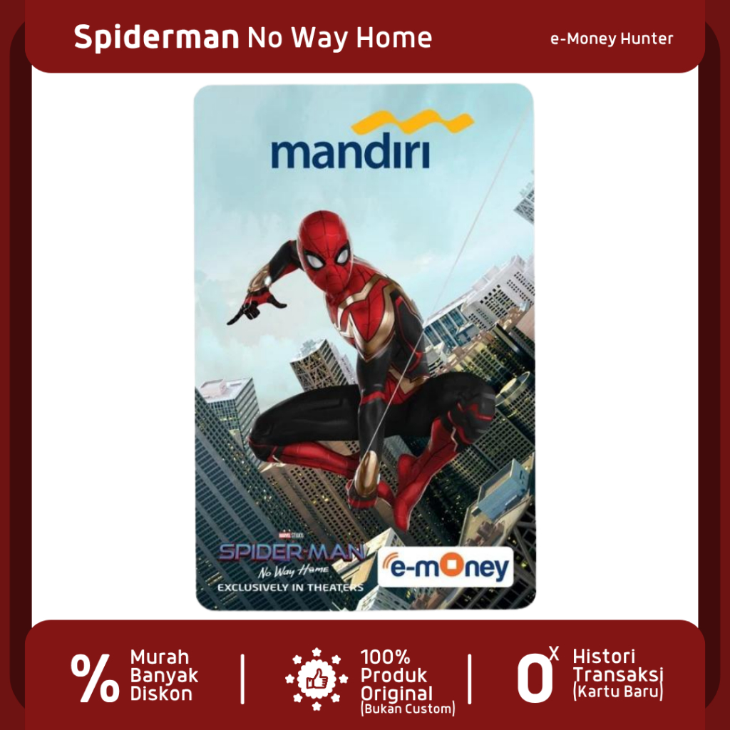 SPIDERMAN SWINGING POSES No Way Home e-Money Limited Edition eToll eMoney Mandiri NFC