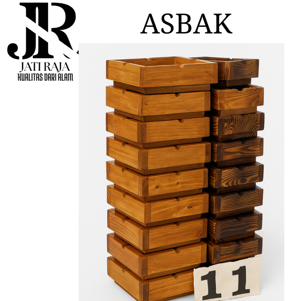 Asbak Kayu Jati Belanda