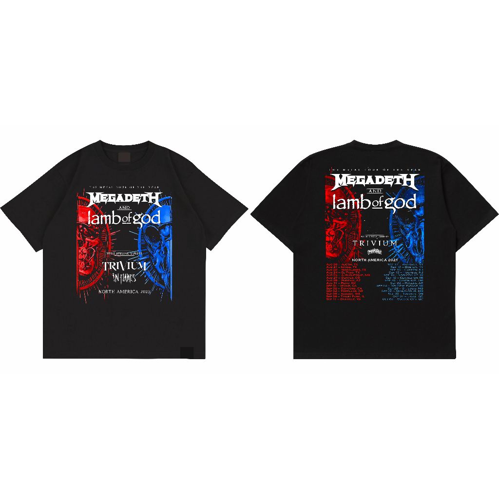 Kaos Band Lamb Of God / Metal Tour / Tshirt Musik Rock Metal