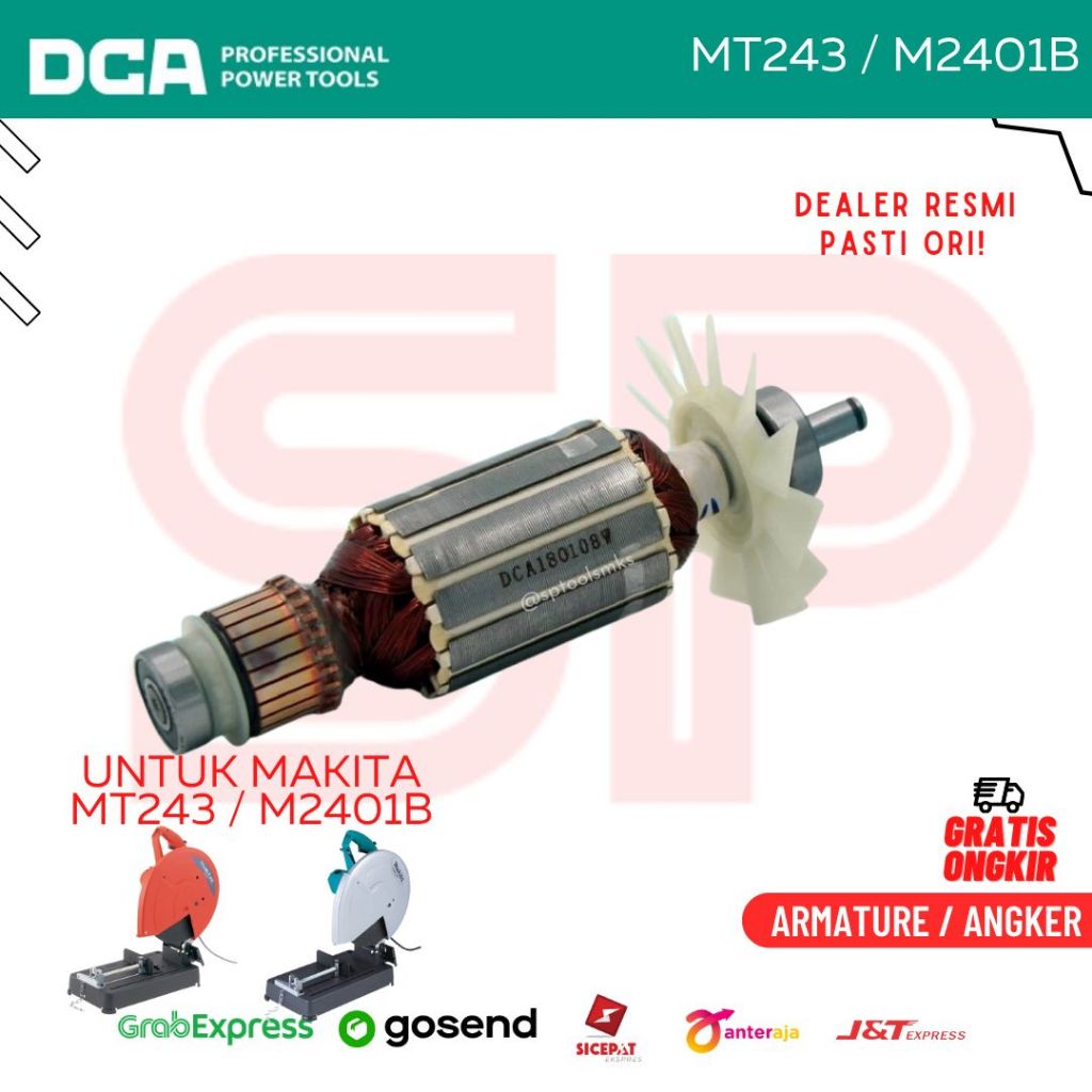 SPAREPART ARMATURE / ANGKER / GULUNGAN MESIN CUT OFF / GERINDA DUDUK POTONG BESI 14" 14 INCH MAKITA 