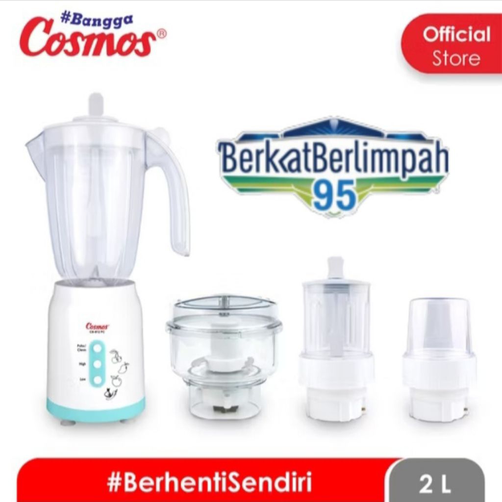 COSMOS CB-812 PC (100% ORI) Blender Mika Otomatis Jumbo 2L 4IN1 380W
