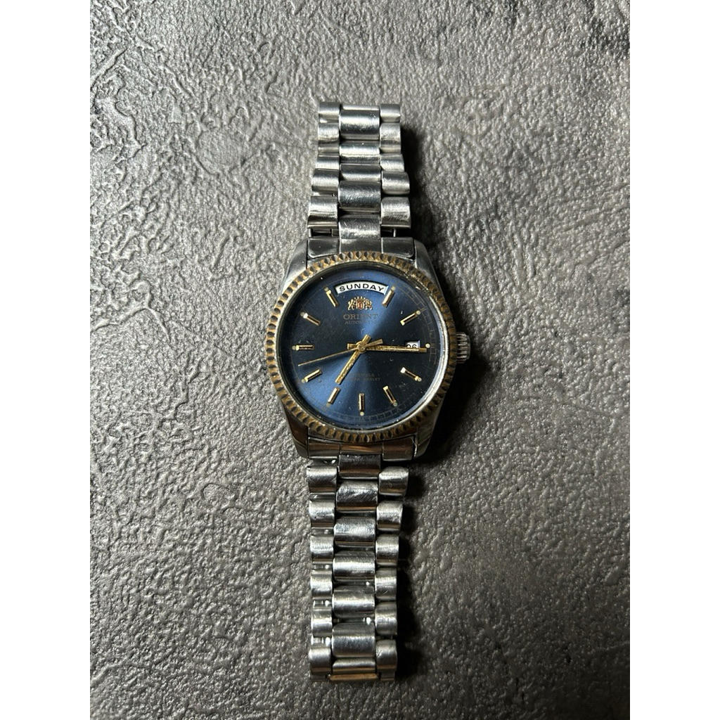 Orient President Blue Dial Daydate Automatic