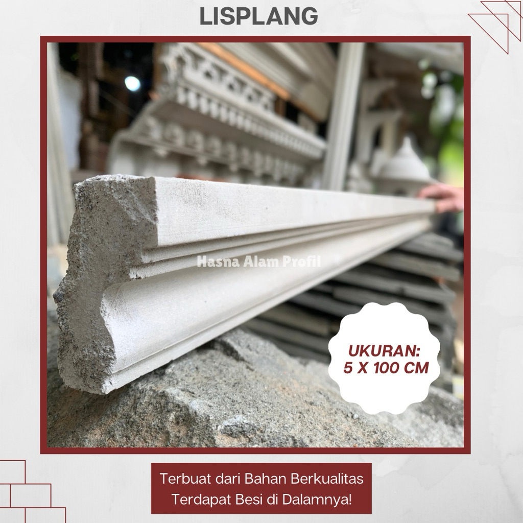 Lisplang Beton 5 x 100 cm – Lis Profil Rumah, Lis Profil Beton, Dekorasi Bangunan