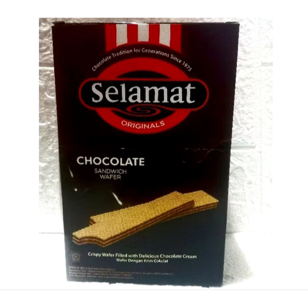 Wafer selamat coklat 1 box isi 20pcs selamat coklat
