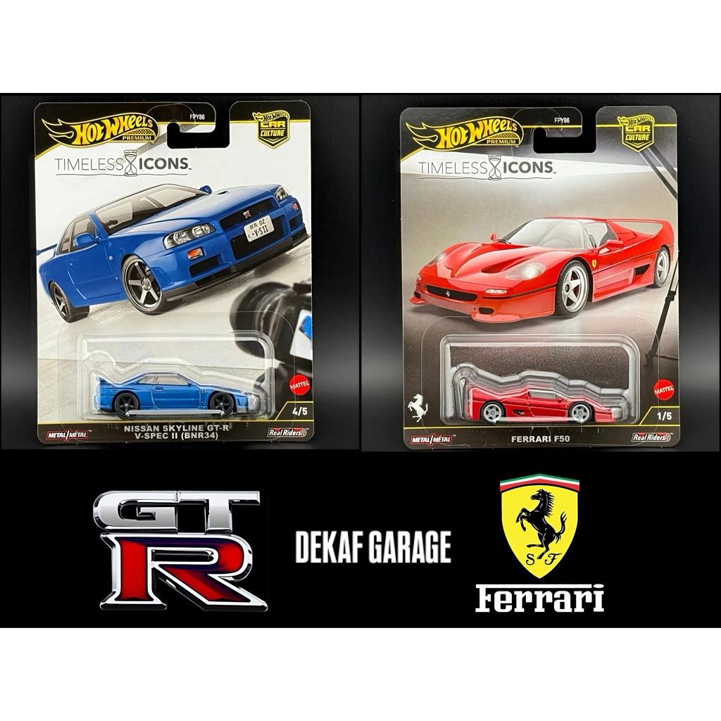NISSAN SKYLINE GT-R V-SPEC II (BNR34) ; FERRARI F50