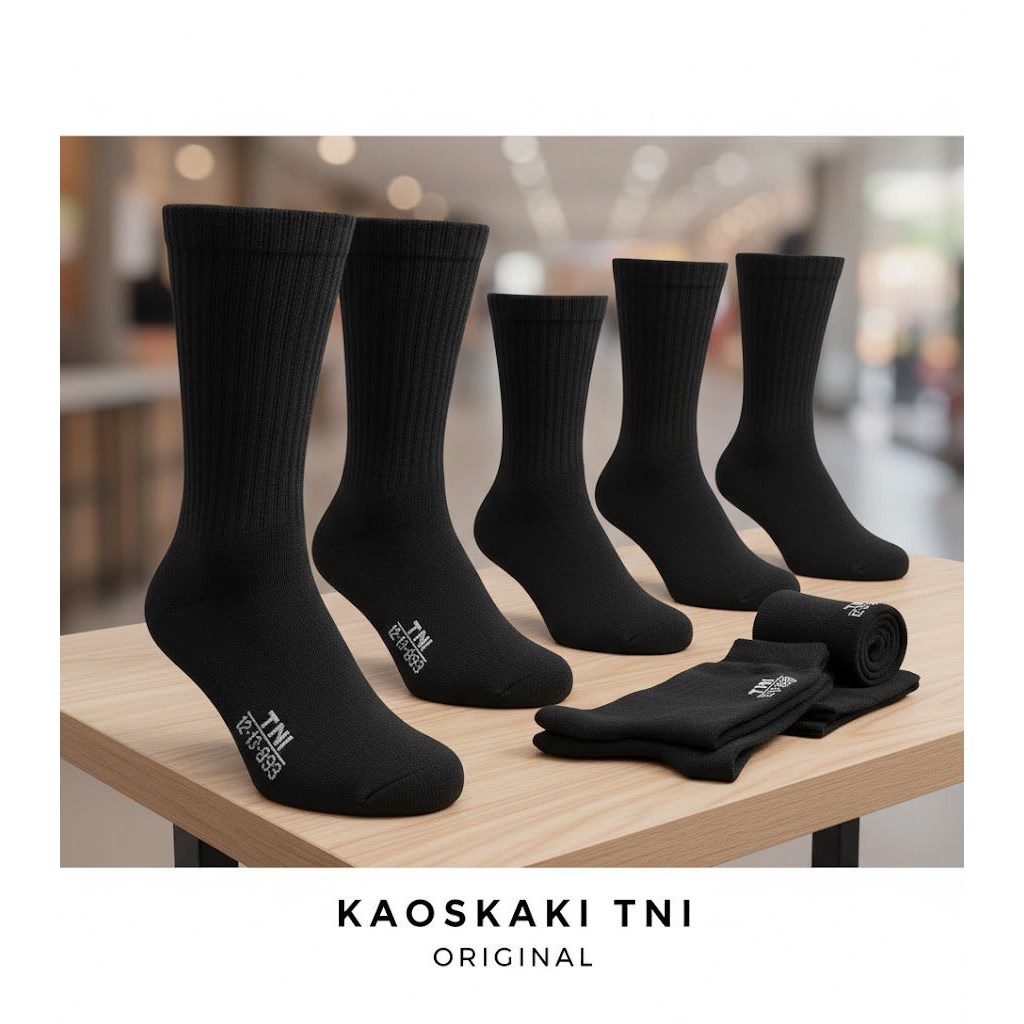 Kaos kaki PDL TNI POLRI lusinan hitam tebal