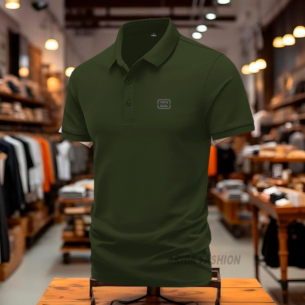 COD T-shrit POLO kerah Distro Billabong Silver Kaos Kerah Dewasa Shirt  Kaos Wangki Pria Polo / Kaos