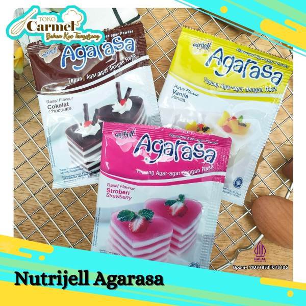 Nutrijel AGARASA 10gr isi 6pcs [BOX} - Tepung agar Instant Aneka Rasa