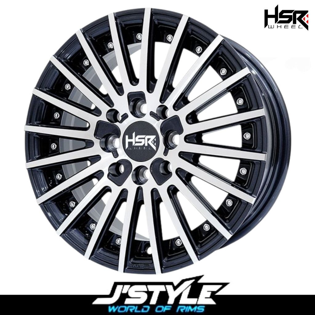 HSR WHEEL TANDAM RING 14 LEBAR 6 LUBANG 8X100-114,3 ET36 GREY POLISH VELG MOBIL R14