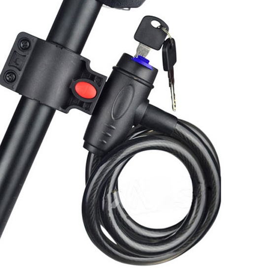 Gembok Sepeda Bentuk Tali Menggunakan Kunci - Kunci Sepeda Bentuk Tali - Gembok Tali - Kunci Tali - 