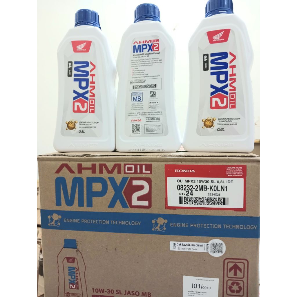 OLI MPX 2 ORIGINAL ASLI 800ML MATIC 1 DUS ISI 24 BOTOL SCAN BARCODE QR VALID MAKSIMAL 5X SCAN OLI HO