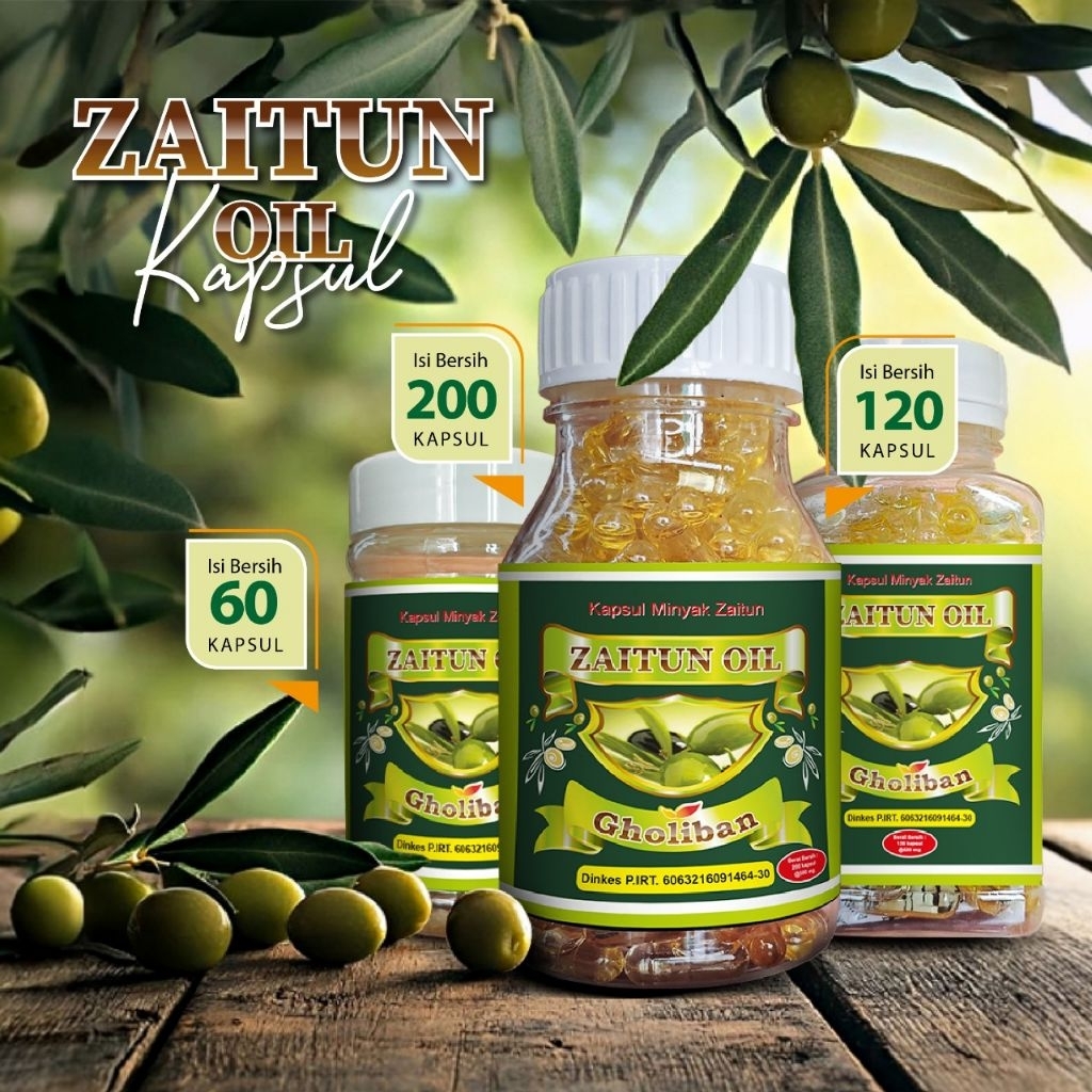 Kapsul Minyak Zaitun Extra Virgin Gholiban