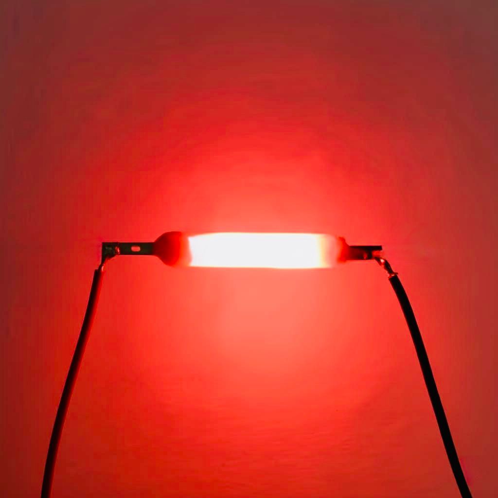 LED Filament Edison 3V 18.5mm 65mA Merah Red LED Filamen Bulb (Grosir)