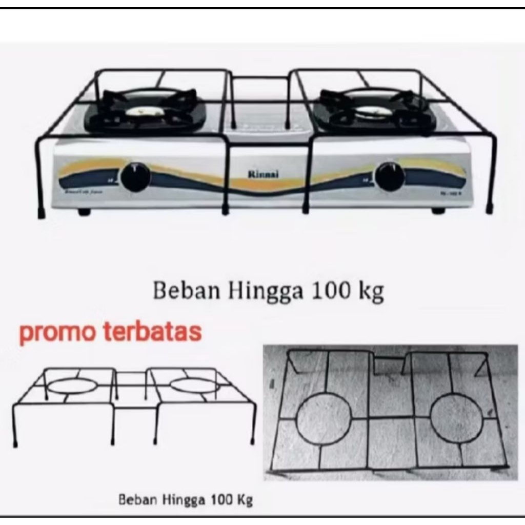 Tatakan kompor gas rinnai murah Tungku kompor 2 tungku dan 1 tungku - jaggrak kompor rinnai / Duduka