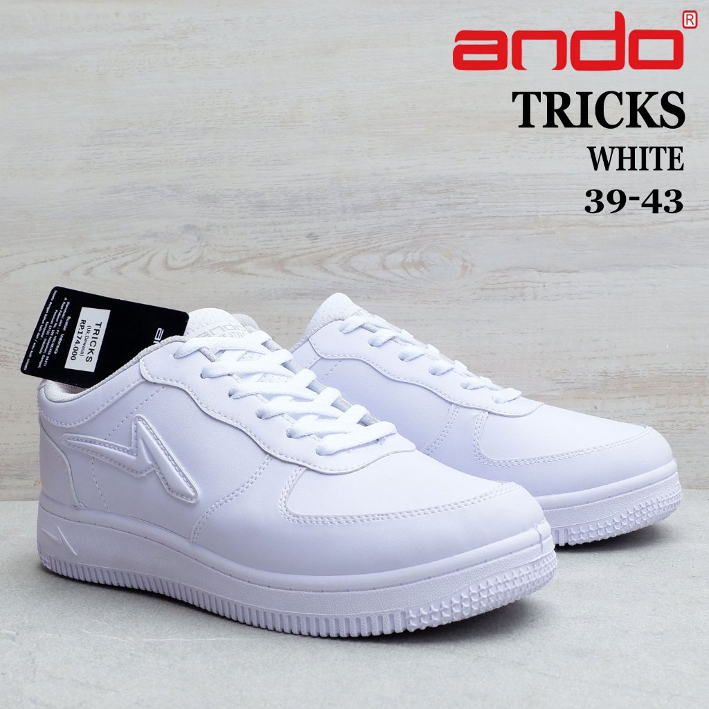 Sepatu ANDO pria - size 39-43 - JULIAN / TRICKS / DEKI HIGH / TRICKS HIGH / CURTIZ / COMVIO - size 3