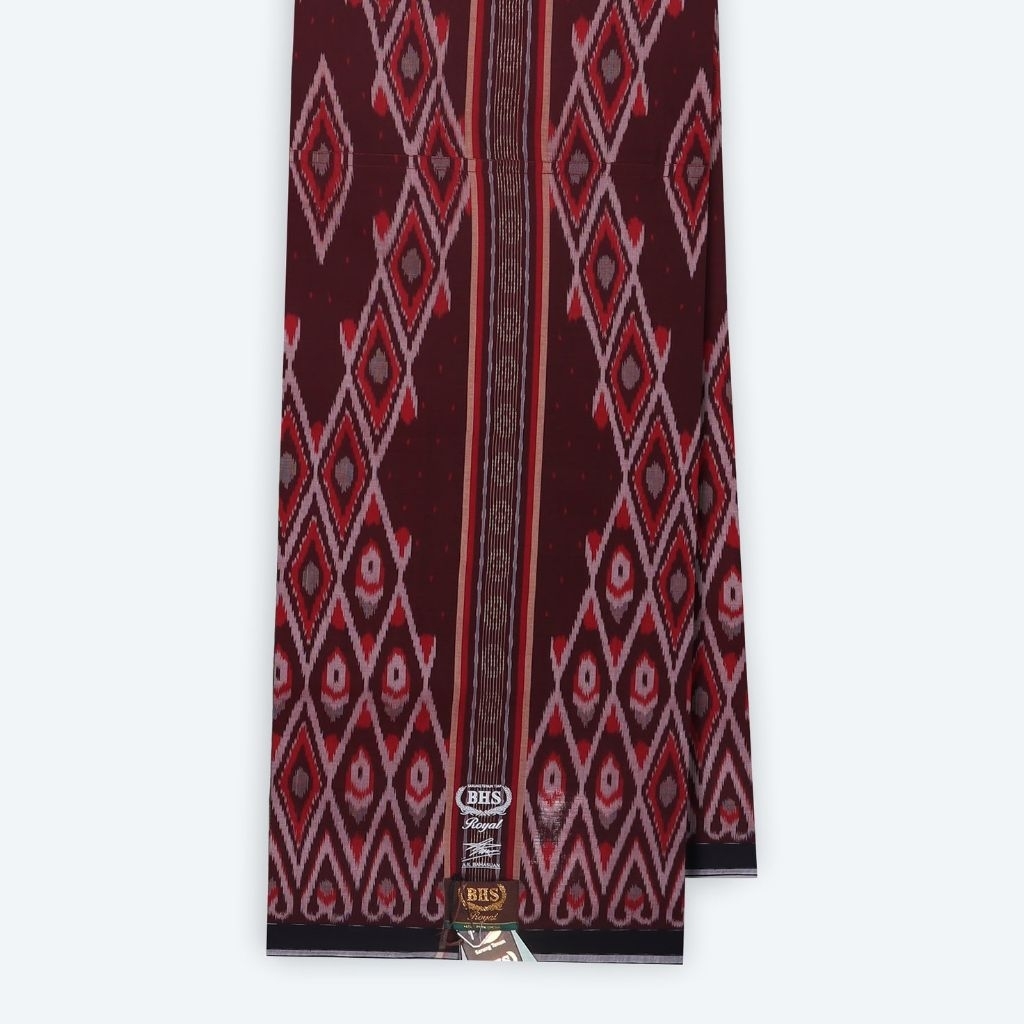 Sarung BHS Royal Gold Motif R57 IDB Merah Hati
