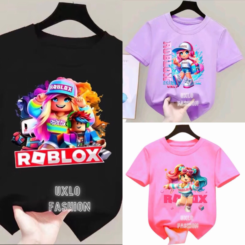 Kaos Anak Perempuan Roblox Baju Atasan Anak Anak Cewek Umur 2-9Tahun