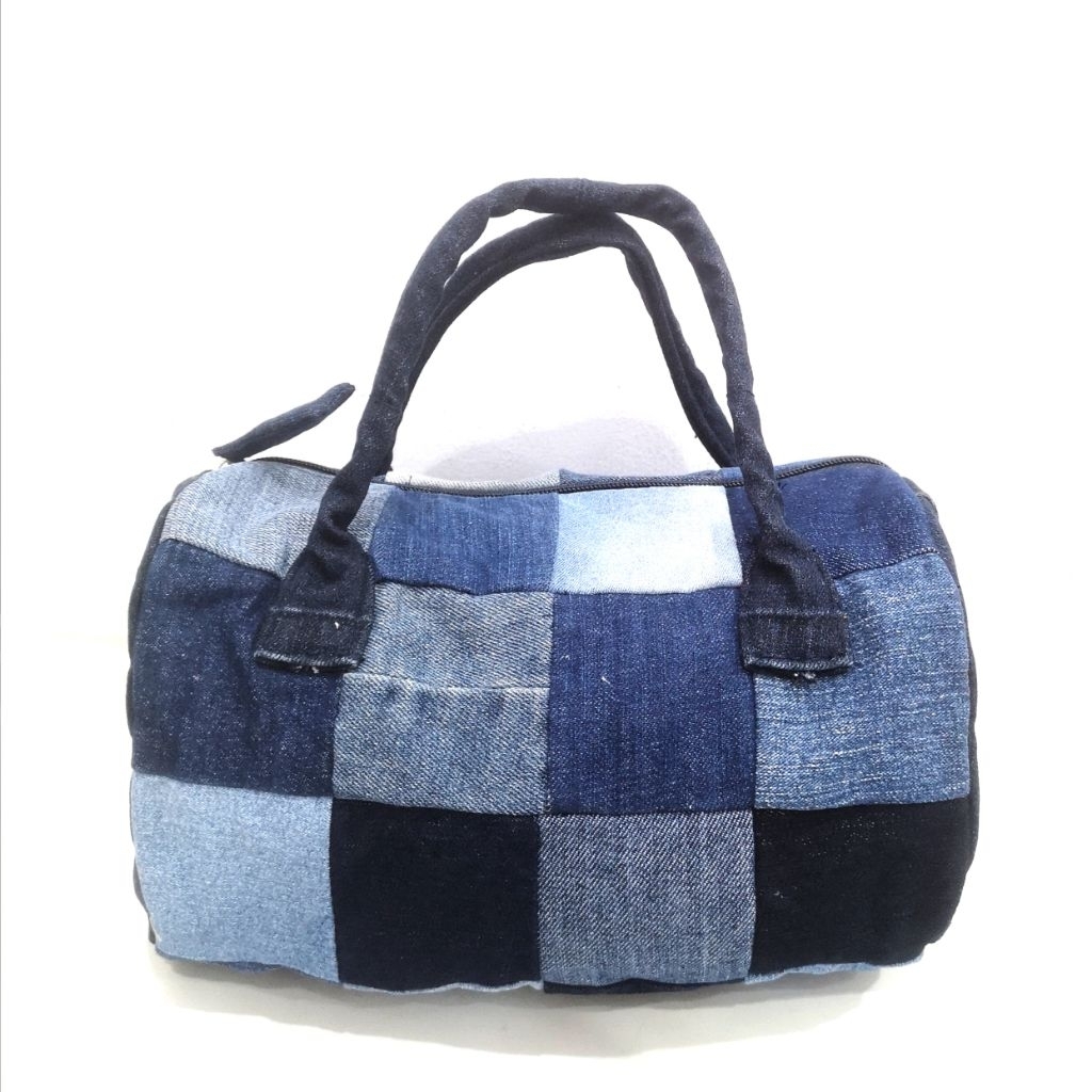 handmade denim speedy bag