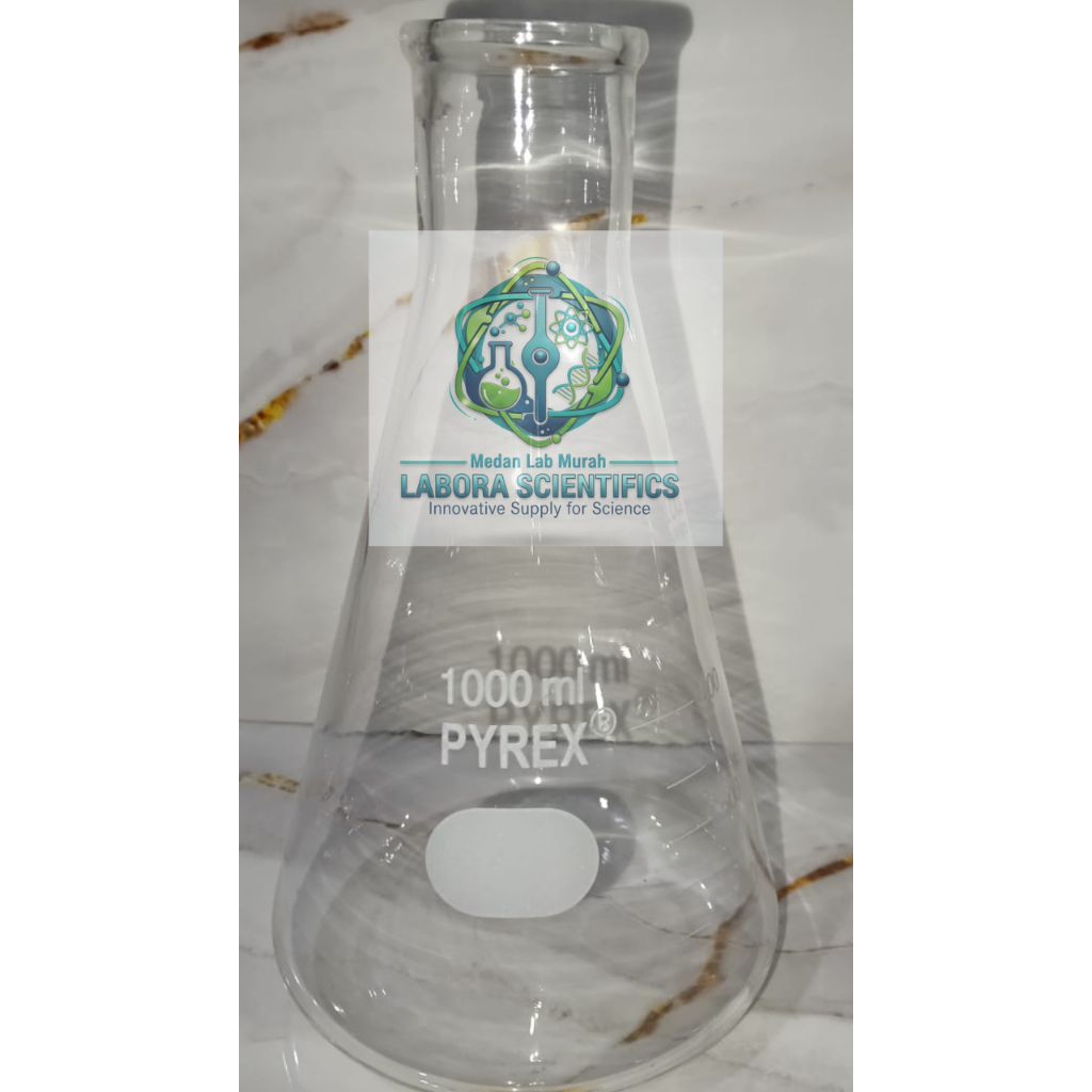 Erlenmeyer pyrex 1000 ml , erlenmeyer 1 L / Erlemeyer / Erlenmayer / Filtering flask