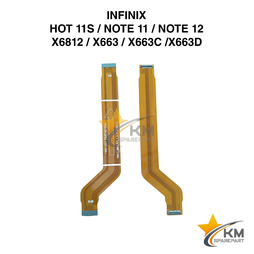 Flexible Mainboard Infinix Hot 11S Note 11 Note 12 X6812 X663 Flexi Penghubung Board Mesin