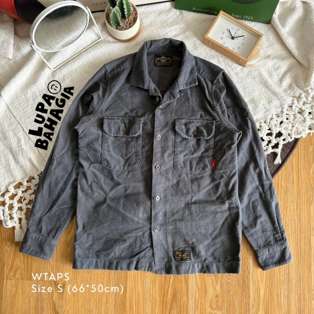 WTAPS SIERRA Grey Outer Flannel Long Shirt size S | 100% Original (Kemeja Lengan Panjang)