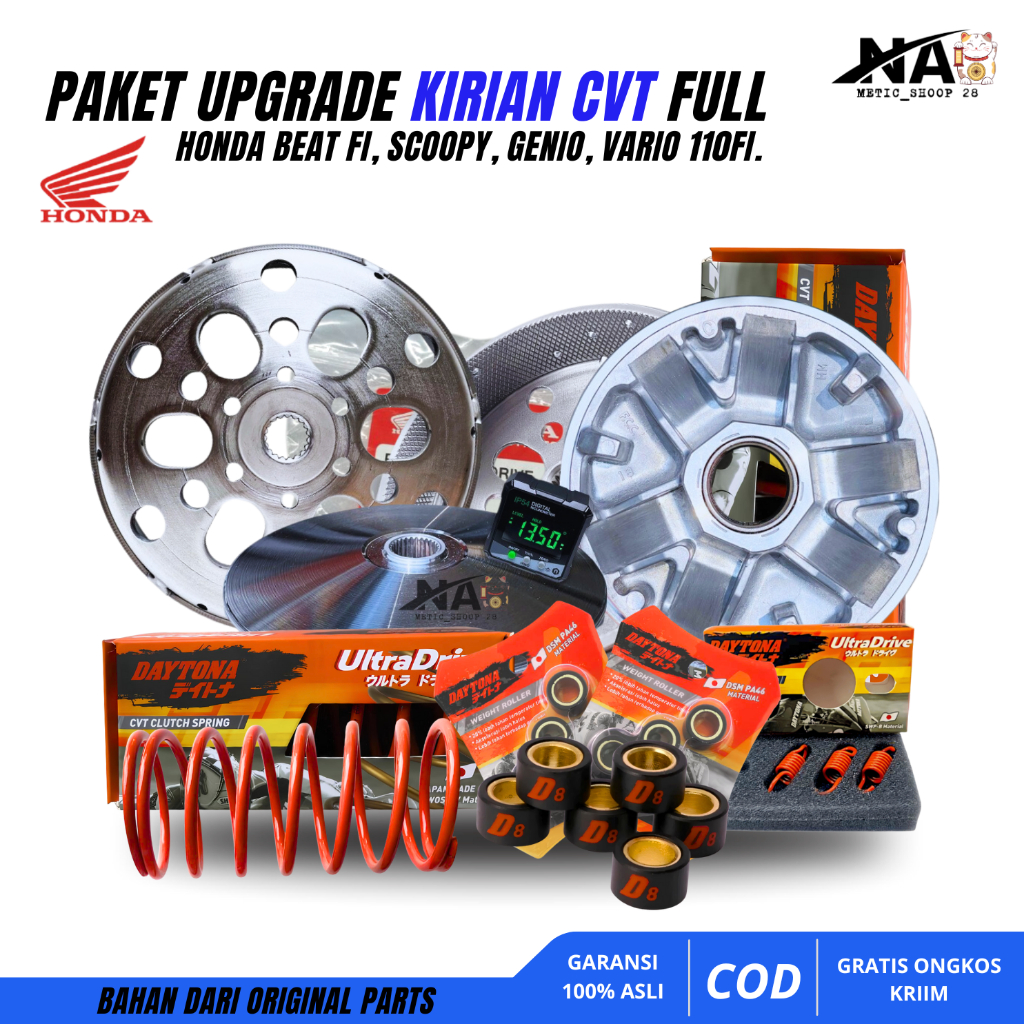 PAKET UPGRADE KIRIAN CVT DAYTONA BEAT FI SCOOPY ESP VARIO 110 125 SCOOPY 2021 BEAT KARBU BEAT DELUXE