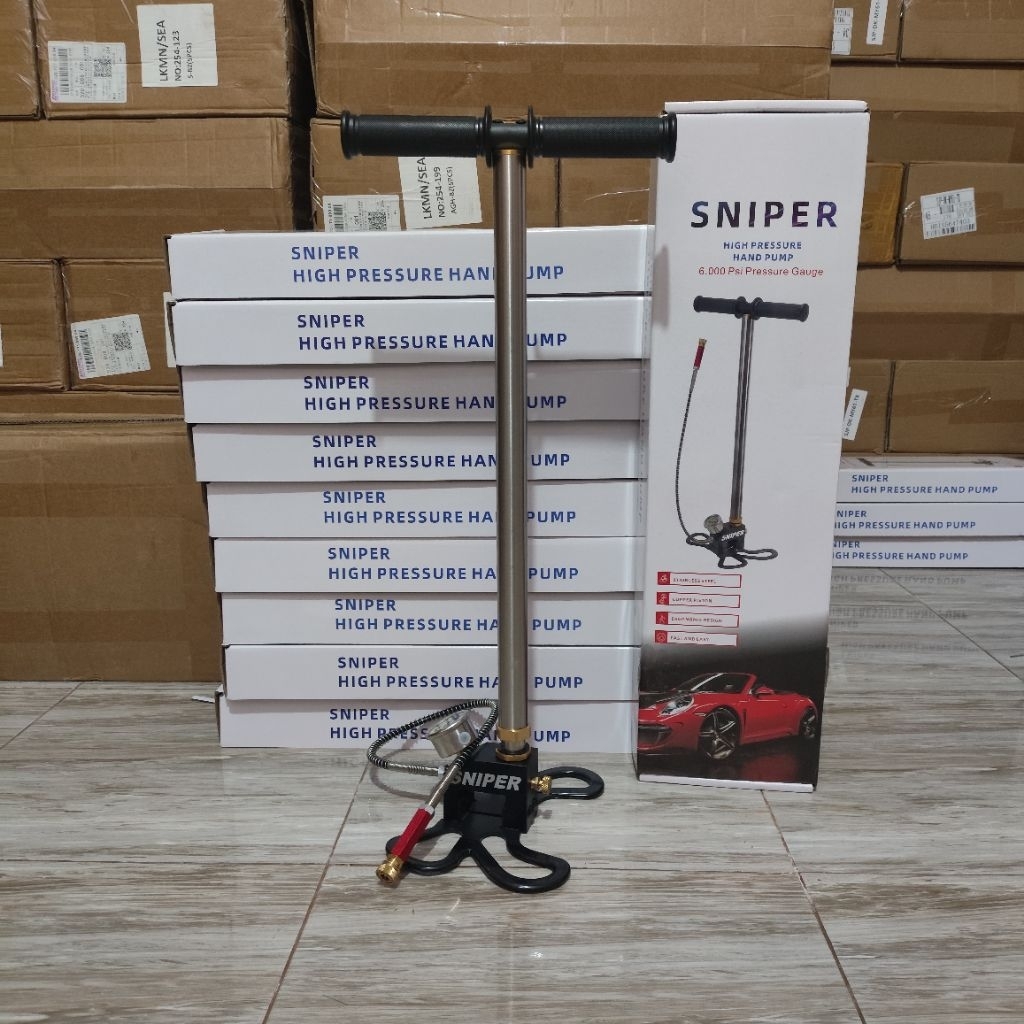 Pompa Pcp Sniper 3 Stage 6000 Psi, Pompa Sniper 6000Psi Kaki Kupu Kupu,Pompa Sniper 100% Co