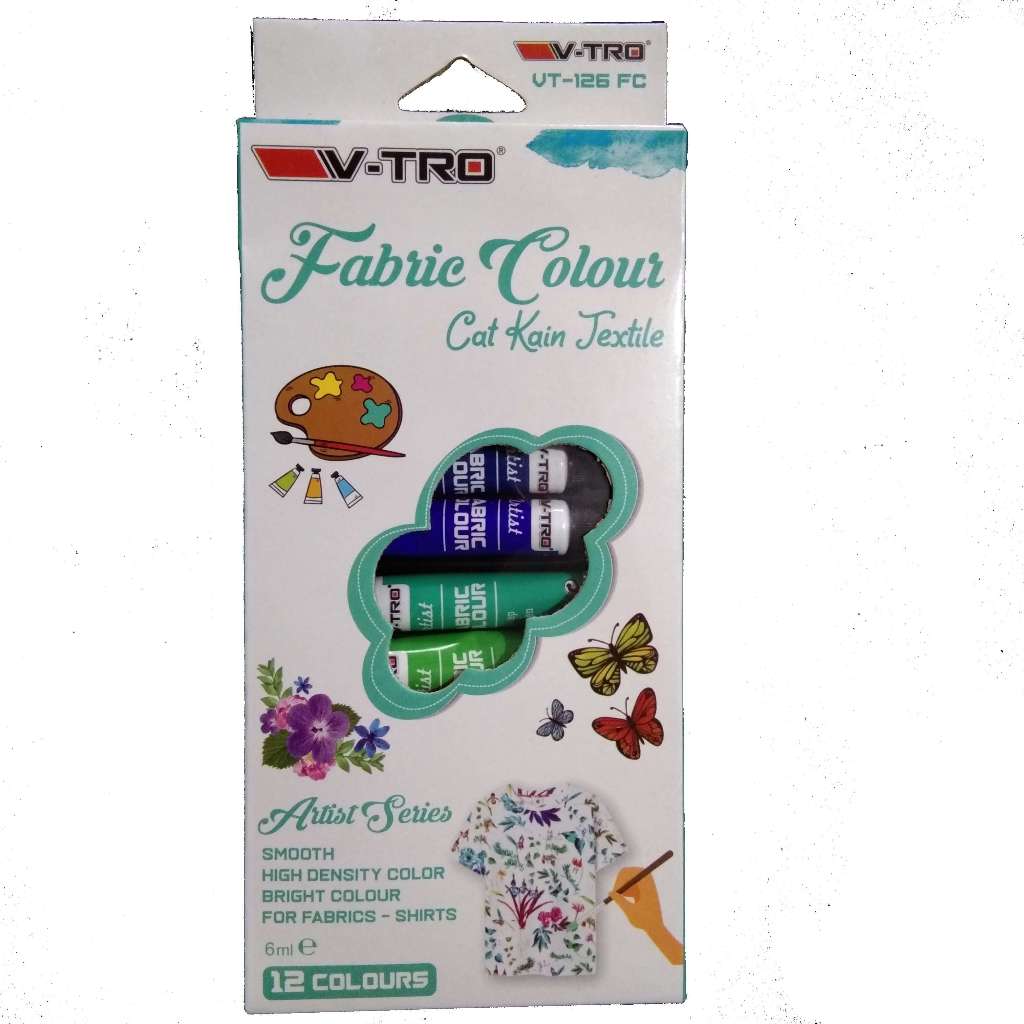 cat tekstil, cat kain, cat poster 12 warna