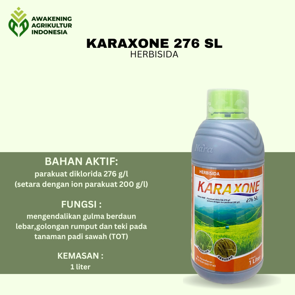 Karaxone 276 Sl 1Liter Herbisida Efektif Gulma