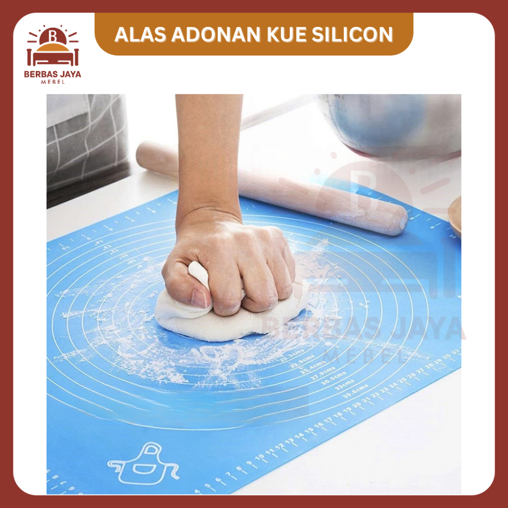 Alas Adonan Kue Silicone Baking Pastry Silikon Mat Anti Lengket Besar Kecil Bagus Premium