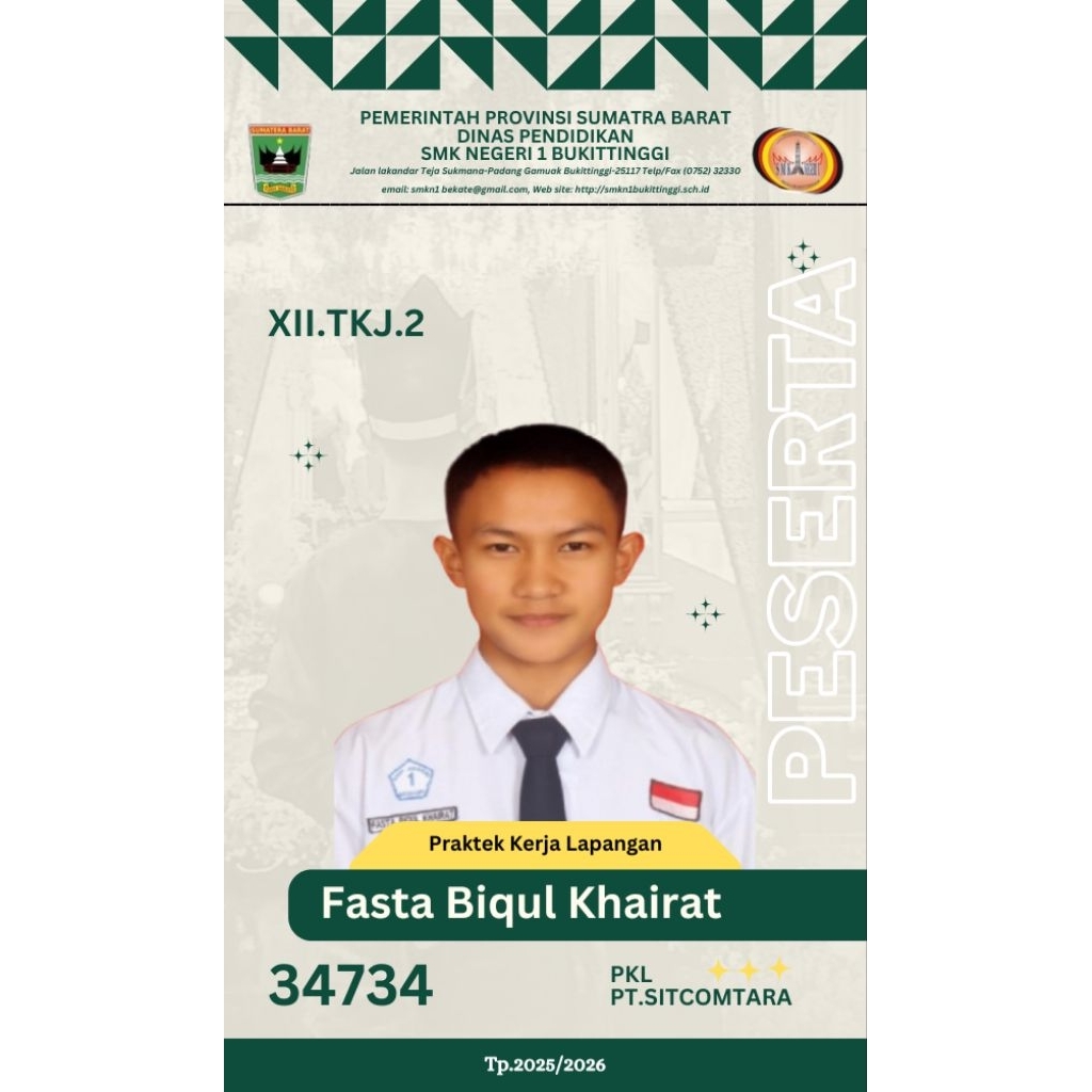 Desain template id card siap pakai modren