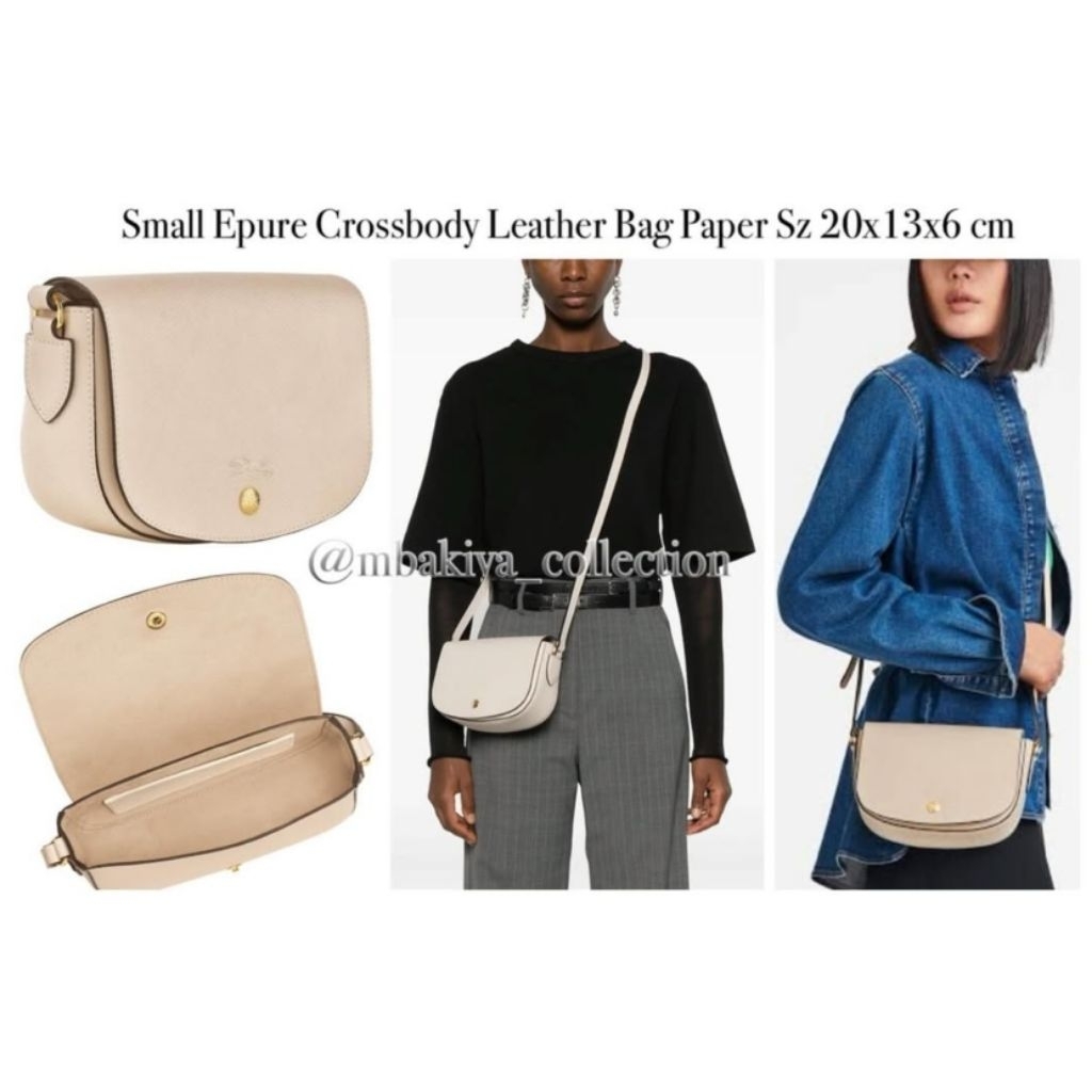 Small Epure Crossbody Leather Bag Paper