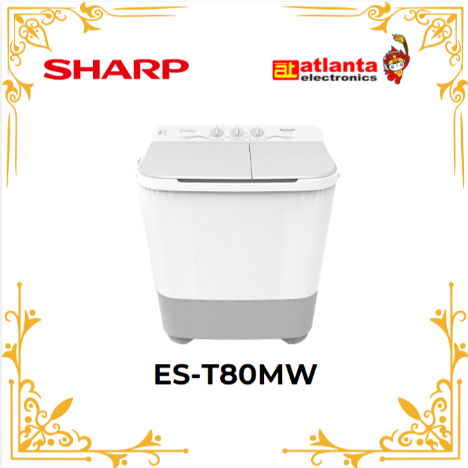Sharp Mesin Cuci 2 Tabung 7KG ES-T80MW-PK / EST 80MW