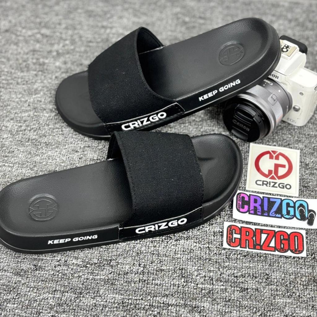 hitam polos-sandal slop/sandal slide/sandal pria