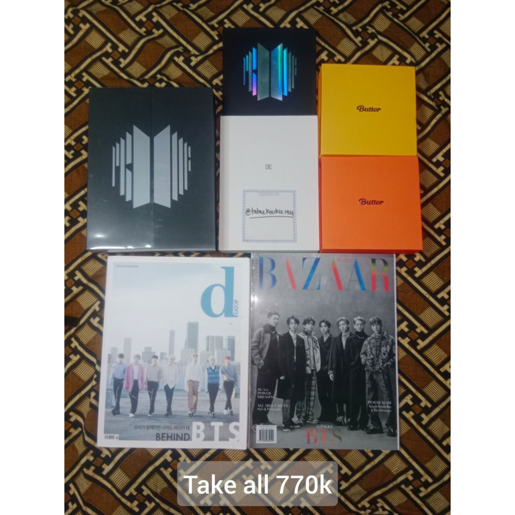 Take All 7 Album dan Majalah BTS (Proof Standard, Compact, Butter, BE, Dicon, Bazaar)
