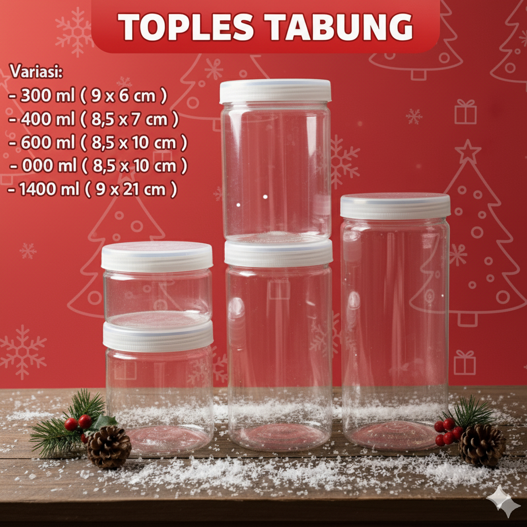 Toples Plastik Toples Tabung Toples Kue Kering Toples Plastik Bening