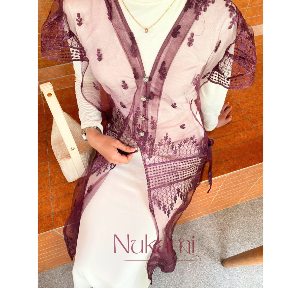 Outer Brukat Olla Sapto Viral Elegan Panjang | Vest Tunik Tile Premium Kondangan Bridesmaid Muslim